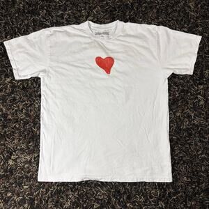 Shawn Mendes T Shirt Sz L White Heart On The Road Again Tour OTRA 2025 NEW